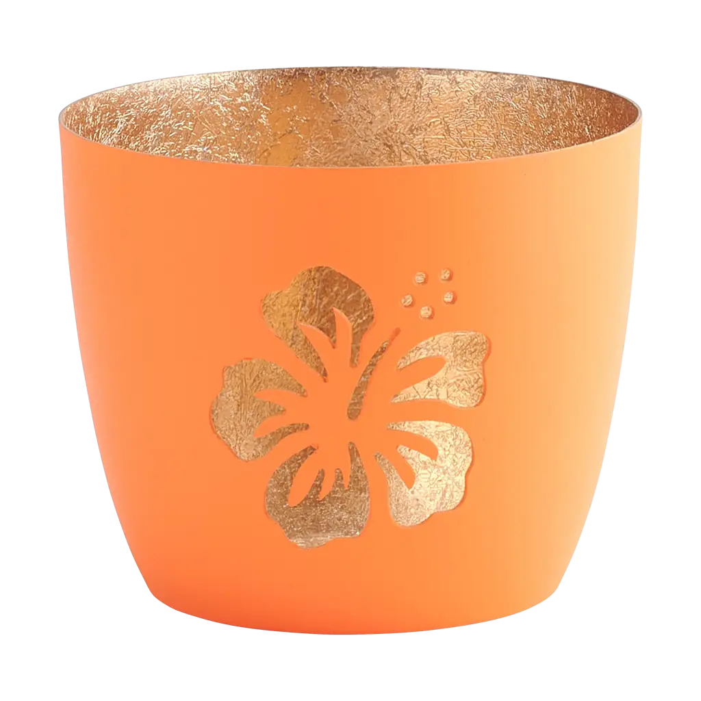 Madras Windlicht Hibiskus