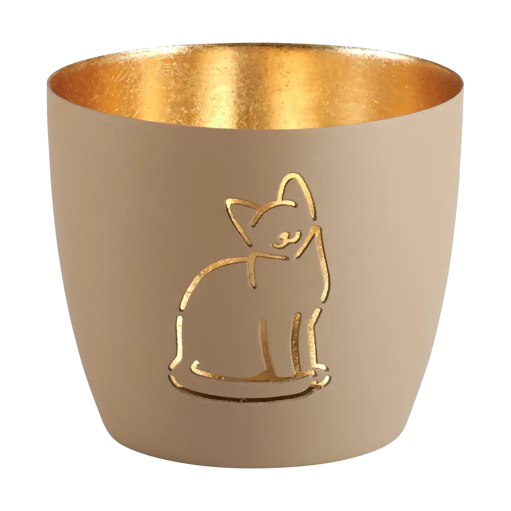 Madras, Windlicht M, Katze