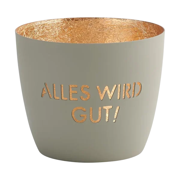 Madras Windlicht Alles Wird Gut