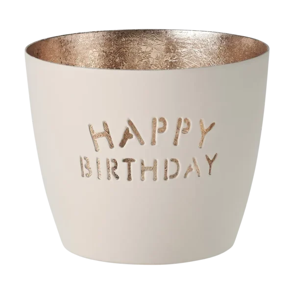 Madras Windlicht Happy Birthday