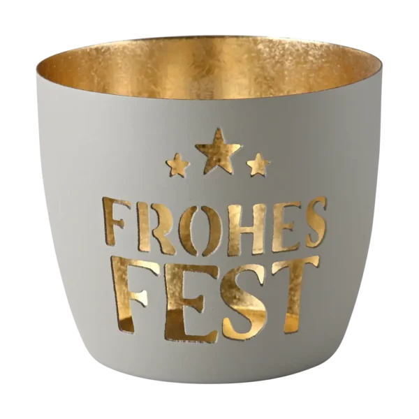 Madras, Windlicht, Frohes Fest, grau