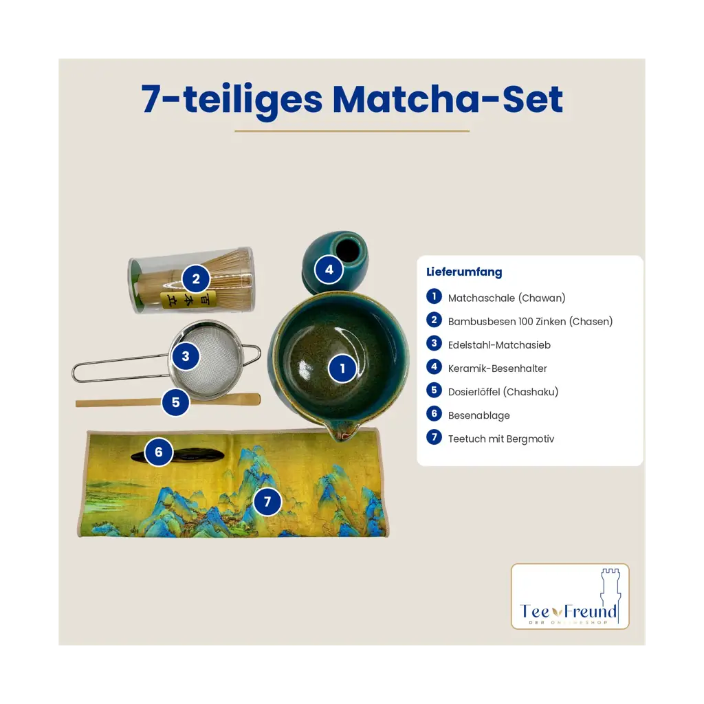 Matcha-Set "Tee Freund" – 7-teilig, blau 6