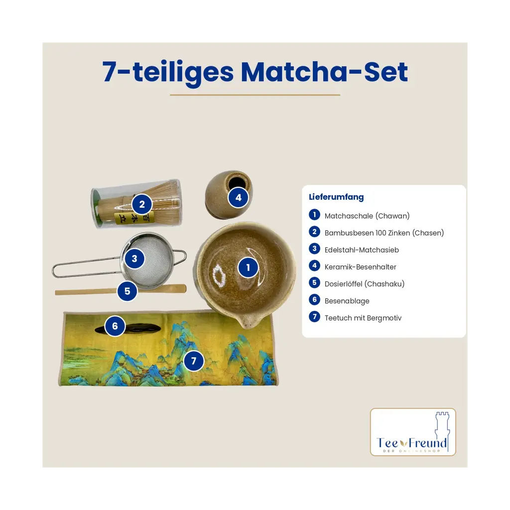 Matcha-Set "Tee Freund" – 7-teilig, beige 6